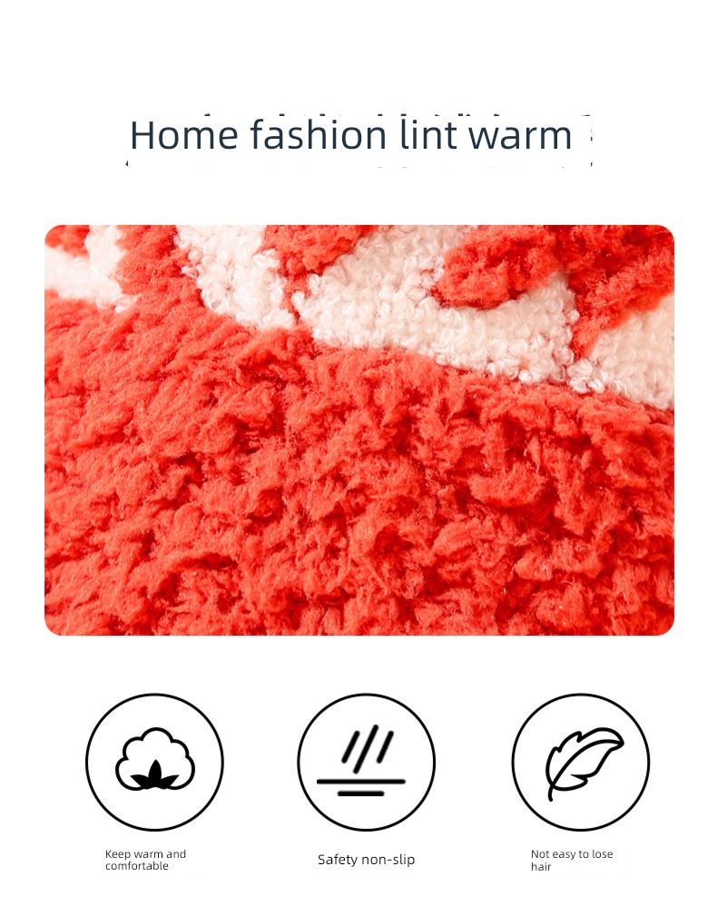 HEMA keep warm household Plush Baotou Autumn and winter Cotton slippers