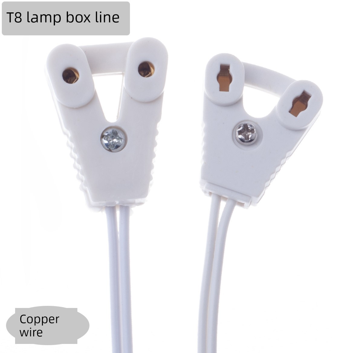 LED Fluorescent Tube Lamp Accessories T8 Lamp Box Line Socket Cable Connecting Line Lamp Holder Lamp Corner Line T8 Lamp Leg Line