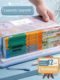 Deli A4 file bag zipper-type subject classification bag book bag transparent file storage bag student special subject classification bag junior high school primary school student test paper storage bag file plastic office