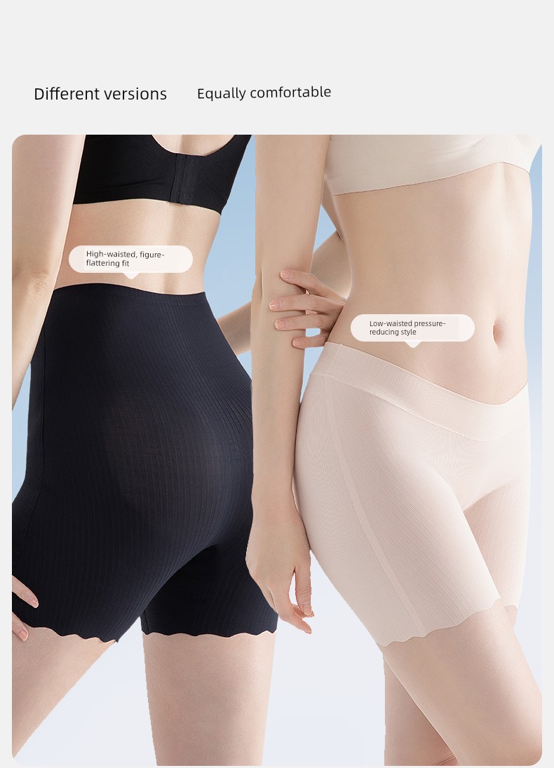 Manxi Maternity 2-in-1 Safety Shorts Anti-Exposure Underwear Low and High Waist Leggings Spring/Summer Thin Ice Silk Shorts — 10