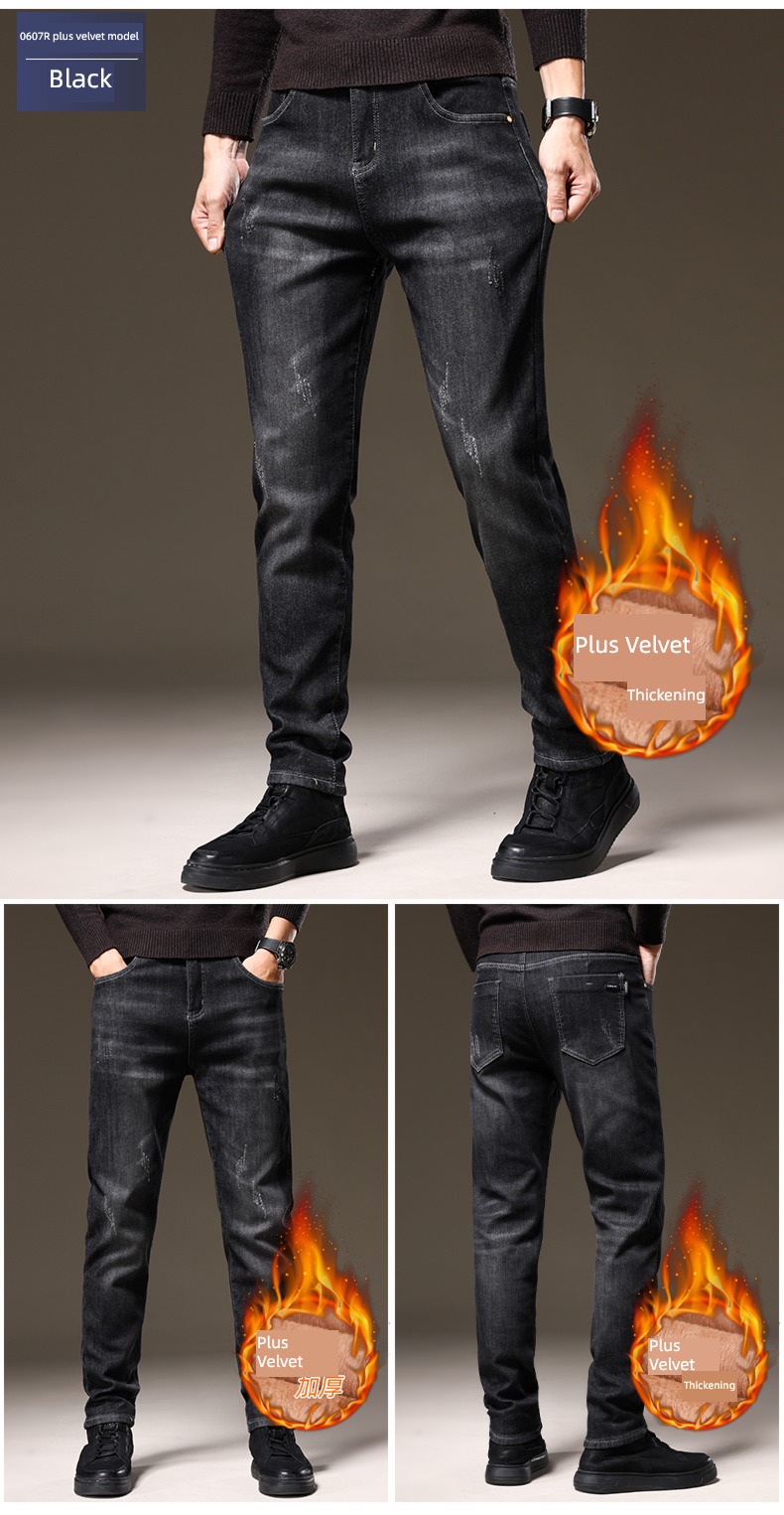 Romon Straight cylinder Self-cultivation autumn Korean version trend Jeans