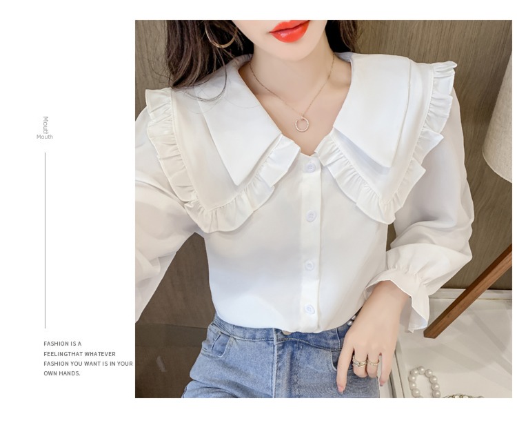 Early autumn jacket gules French summer wear Chiffon shirt
