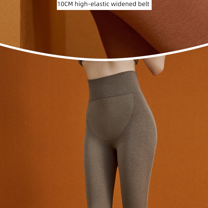 Autumn and winter Buttock lifting The abdomen Tight fitting wool Plush Leggings
