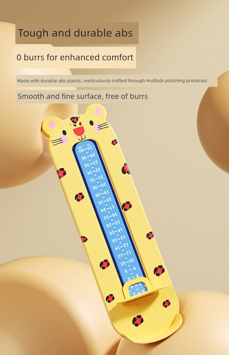 Baby Foot Measurer, Children's Accurate Foot Length Measuring Device, Infant Shoe Size Measuring Ruler, Kids' Home Shoe Measuring Tool — 6