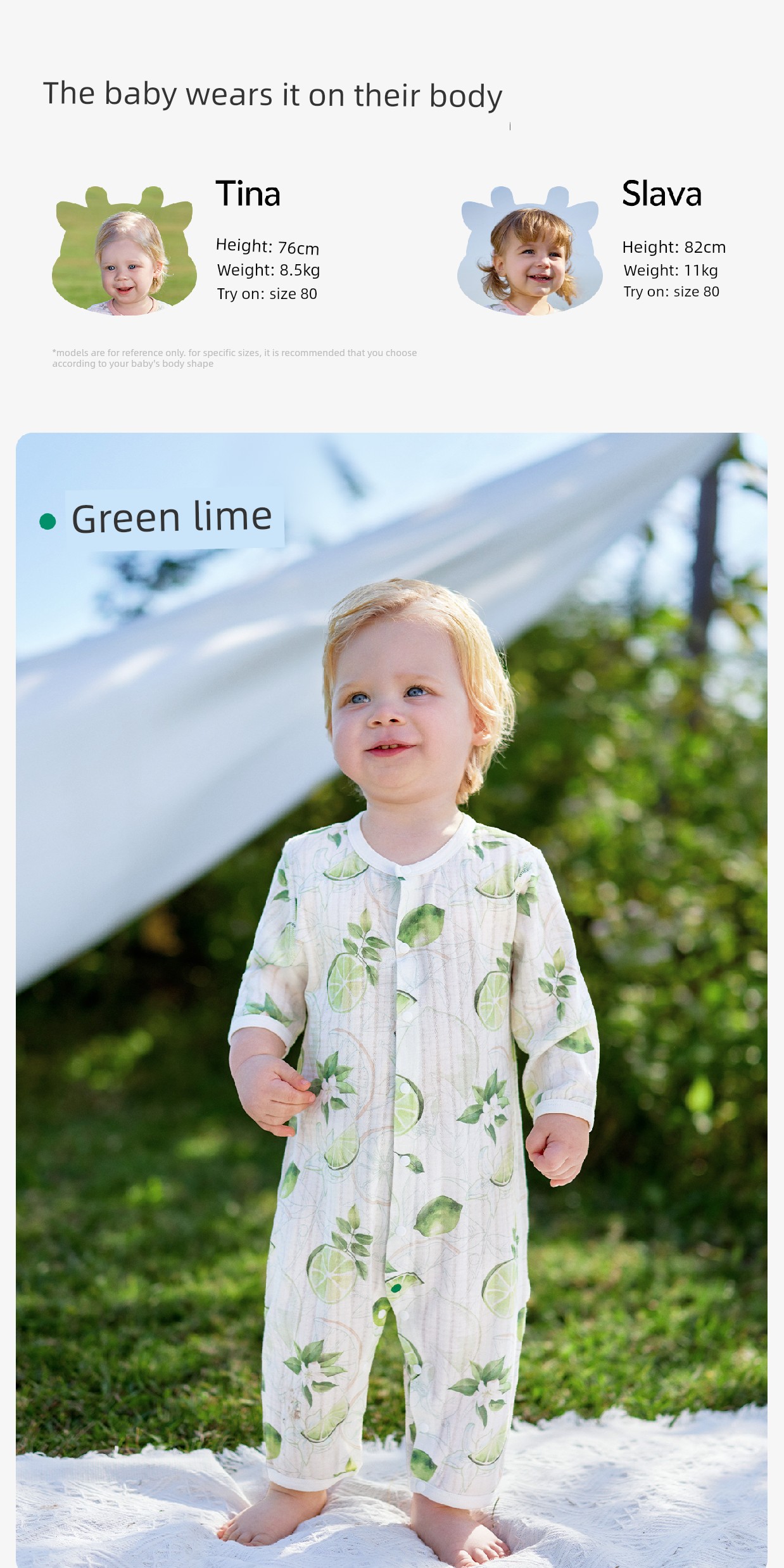 Ouyun [Jelly Cool] Baby Clothes Summer Thin Cotton Romper Long Sleeve Pajamas Air Conditioning Suit — 40