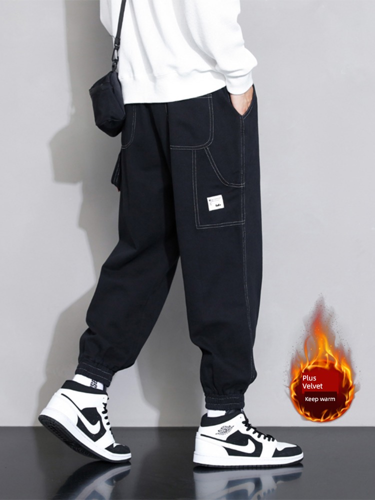 Plush Autumn and winter Chaopai Big size teenagers Overalls