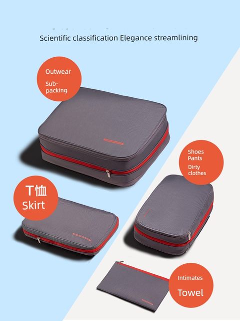 New travel and business trip compression storage bag set waterproof large capacity suitcase clothes home decoration Fengzhu