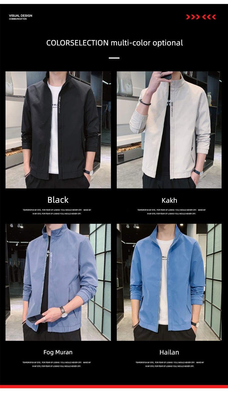 Spring and Autumn leisure time stand collar Put on your clothes man Jacket
