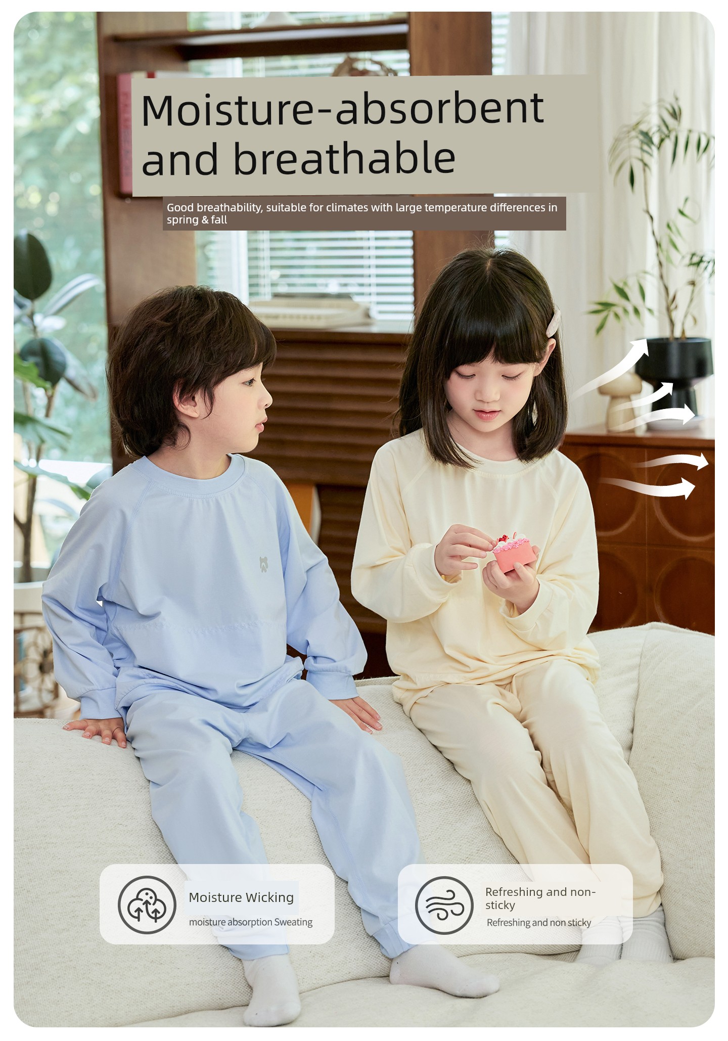 Four Seasons Collection】Children's Pajamas Boys' Autumn Tops and Pants Modal Cotton New Long Sleeve Spring and Autumn Girls' Homewear — 14