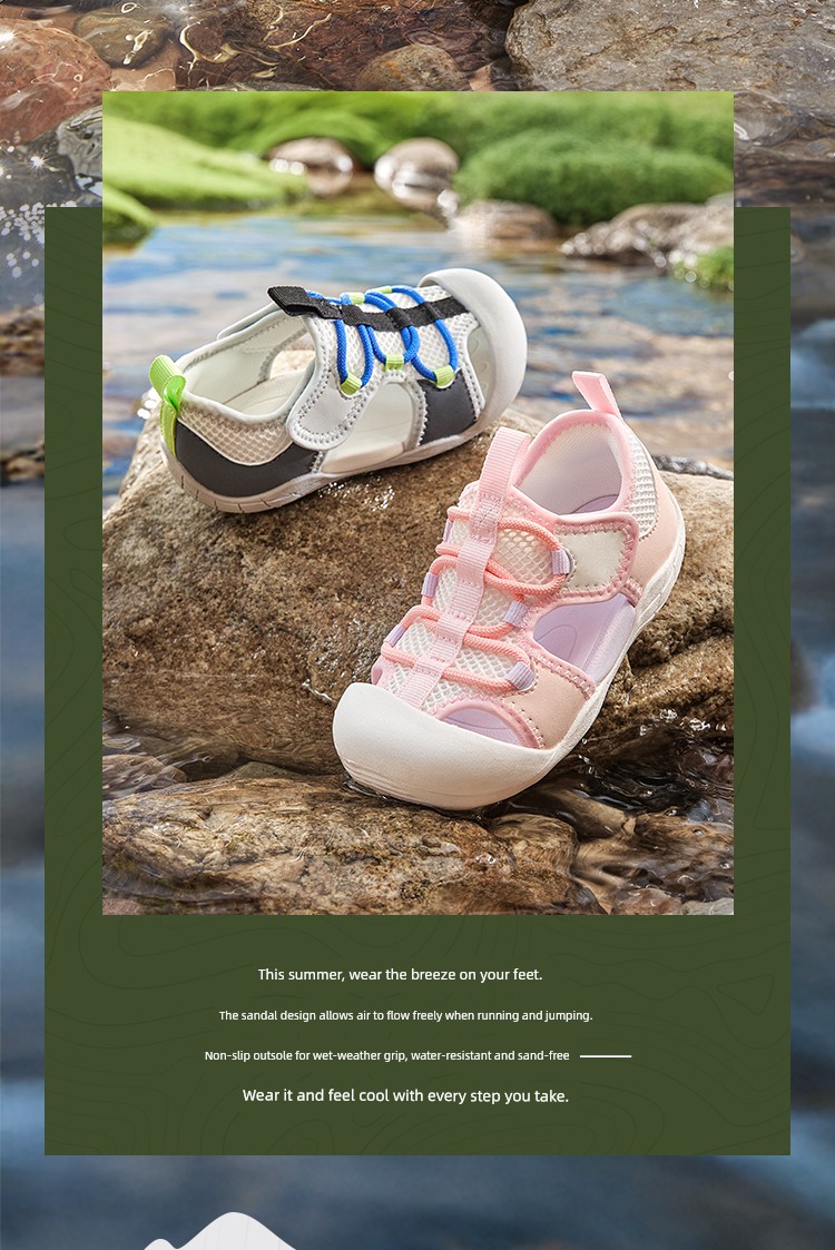 [Bee Wish Society] Balabala Kidsren's Shoes, Kidsren's Sandals, Quick-Drying, Soft-Soled, Breathable, Sports-Friendly Summer Shoes — 4