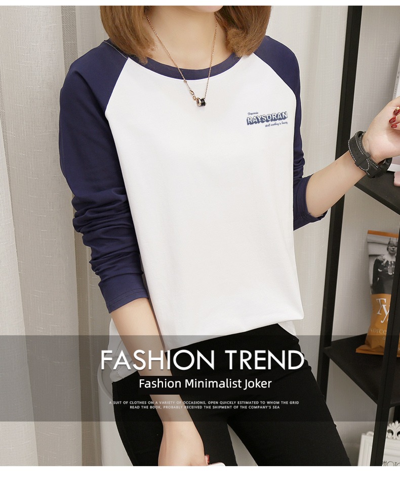 ma'am easy Undershirt Autumn clothes printing Long sleeve T-shirt