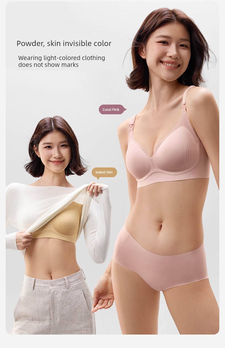 October Crystal 6D Zero-Gravity Anti-Gravity Maternity Bra Postpartum Nursing Bra Thin Breathable Large Size Anti-Sagging Underwear — 20