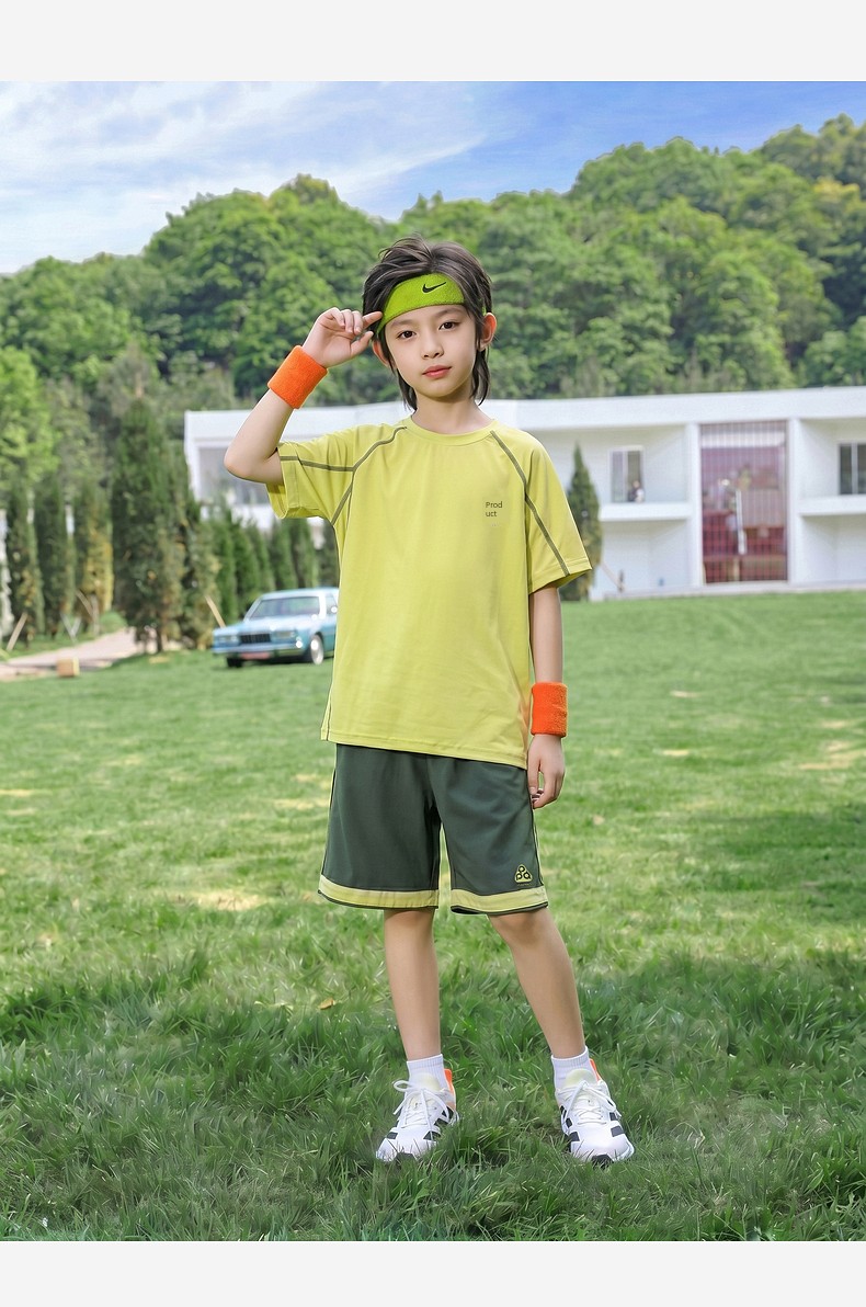 Cooling Quick-Dry Children's Short-Sleeve T-Shirt Boys' Summer 2026 New Trendy Brand Big Kids Summer Sports Outfit — 26