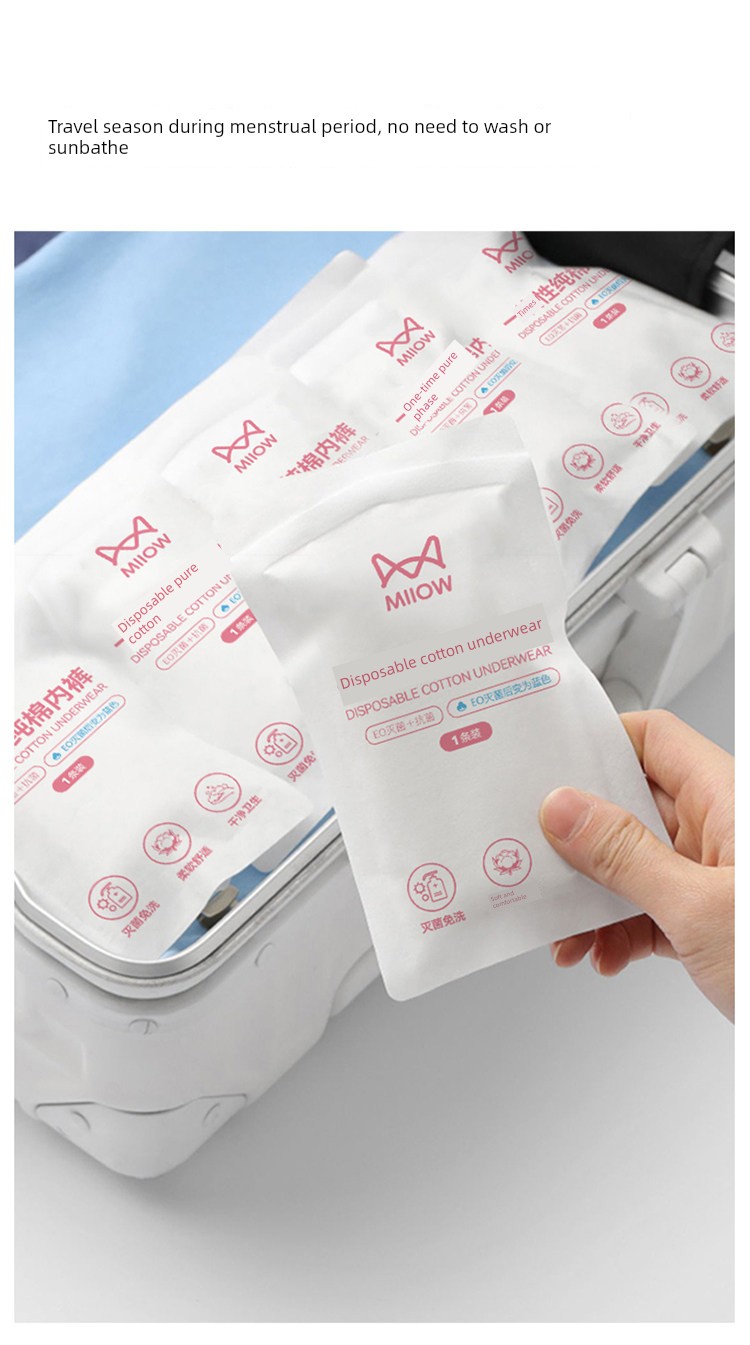 Catman 10A Disposable Underwear for Women, Pure Cotton, Antibacterial, for Pregnant Women, Postpartum, Large Size, Travel, Daily Disposable Underwear — 19