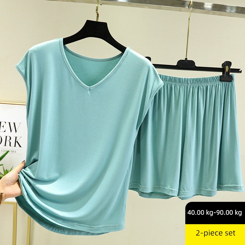 modal  suit easy Home pajamas Sleeveless T-shirt