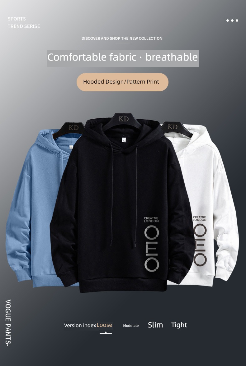 Spring and Autumn leisure time T-shirt Condom motion Hooded Sweater