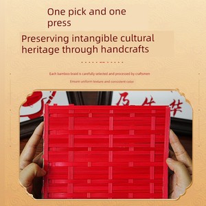 Clean and Non-Heritage Bamboo Painting Handmade DIY Material Package Red Honest and Patriotic Theme Community Unit Schoo