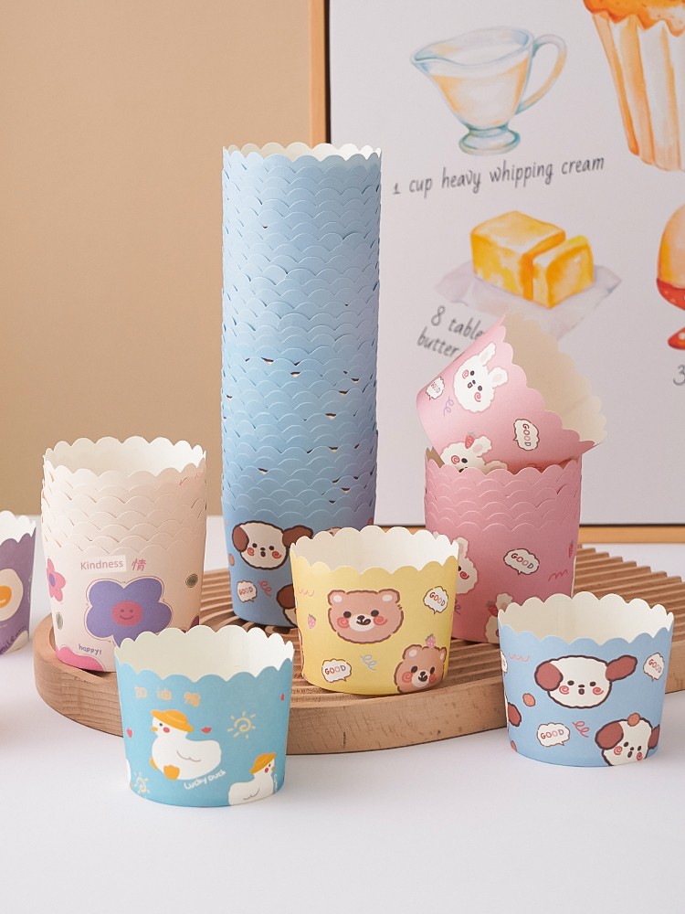 High Temperature Resistant Christmas Dessert Table Cup New Year Cartoon
