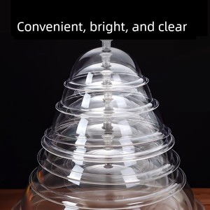 Food Cover, Dust Cover, Round Transparent Fresh-Keeping Cover, Plastic Bread Cover, Cooked Food Cover, Fruit Plate Cover