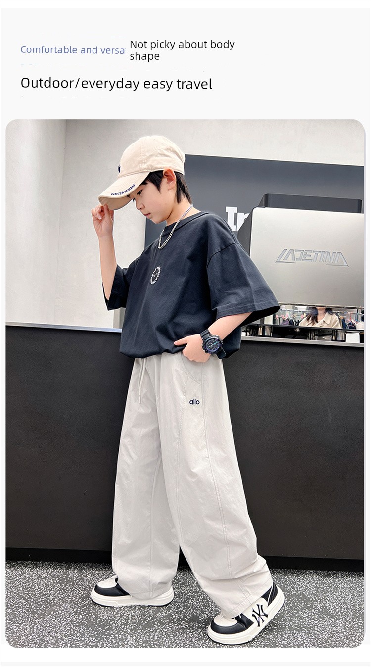 Boys' Pants Summer Thin Style 2026 New Children's Quick-Dry Pants Loose Casual Anti-Mosquito Pants Big Kids Autumn Long Pants — 10