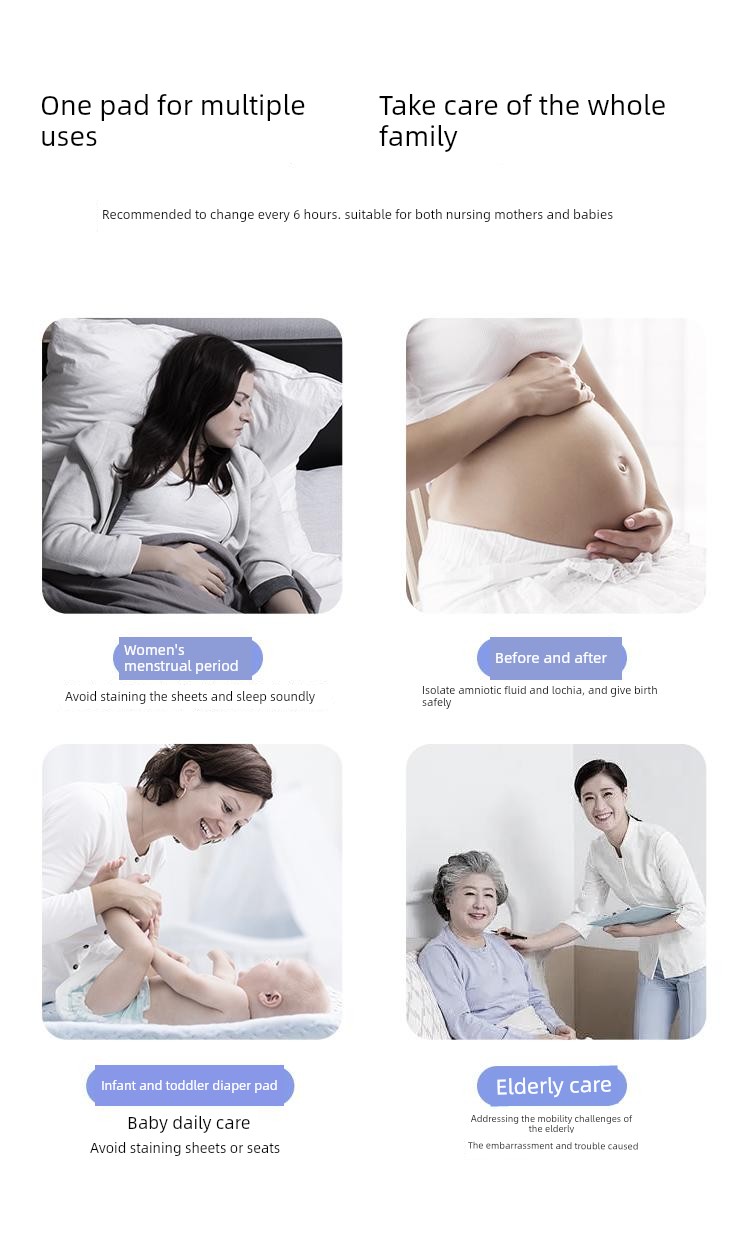 Jq Jingqi Maternity Postpartum Pad, Special for Pre and Postpartum Use, Extra Large Size Diaper Pad, Disposable Nursing Pad 60*90cm — 14