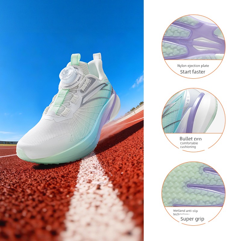 Anta Children's Wave 4 Running Shoes 2026 Summer New Breathable Professional Physical Test Running Shoes for Boys and Girls Youth Shoes — 7
