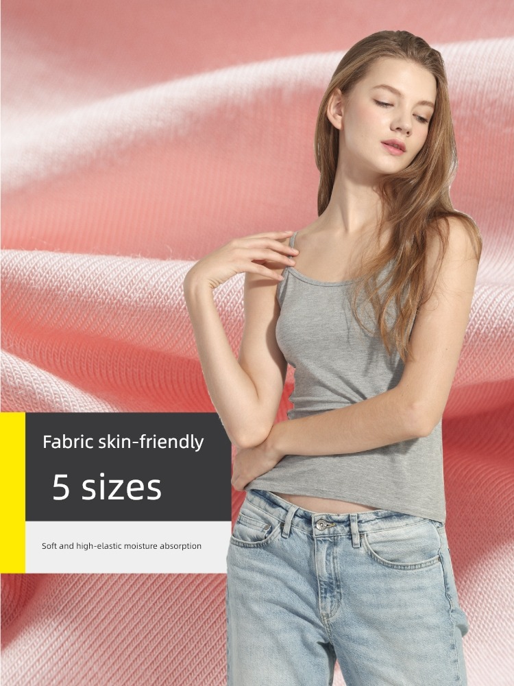 modal  Self-cultivation Show thin Black and white camisole vest