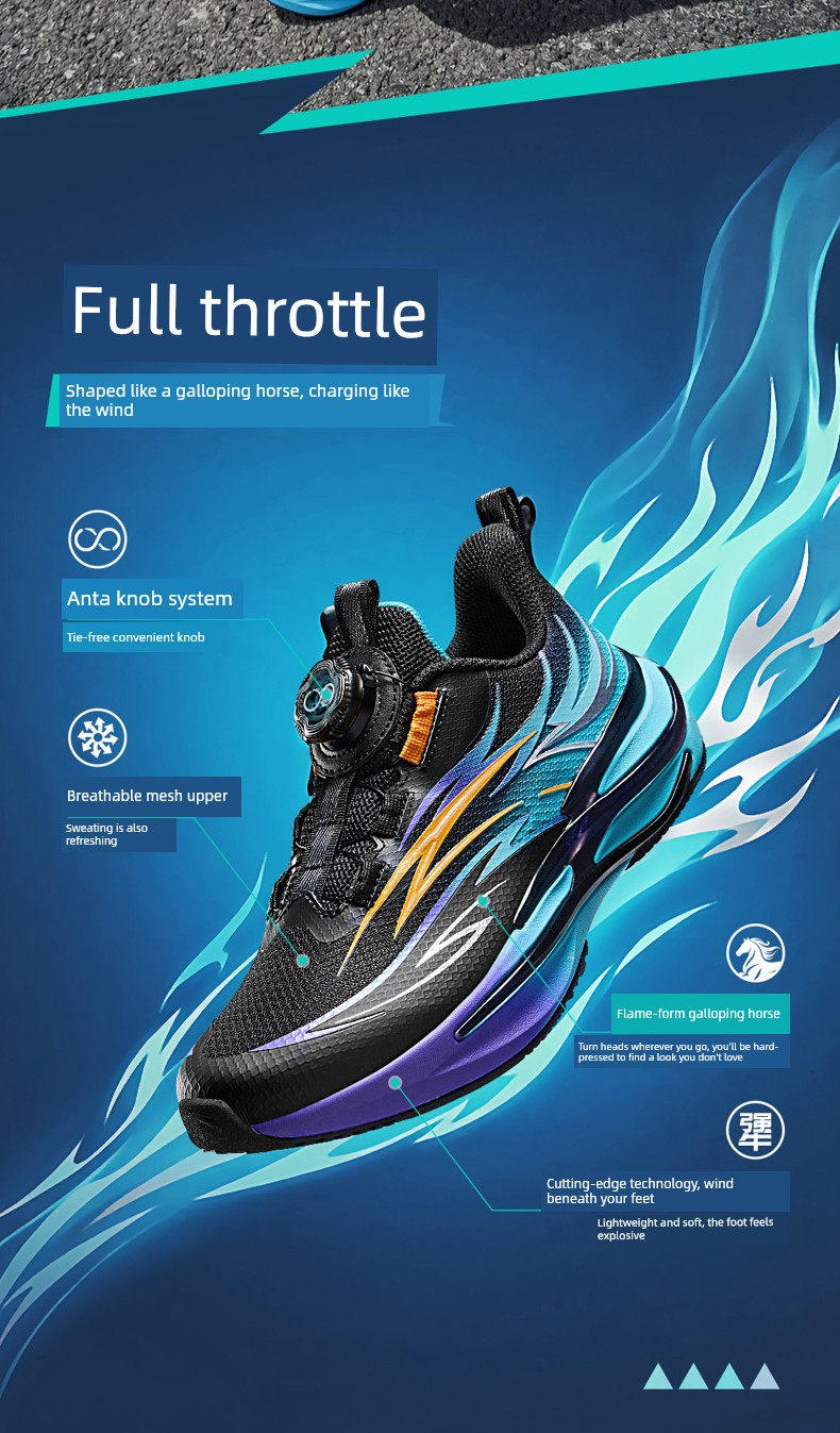 Red Flame | Anta Running Shoes 2026 Autumn New Sports Shoes Children's Shoes Boys and Girls Running Shoes Trendy and Cool for Teenagers — 3