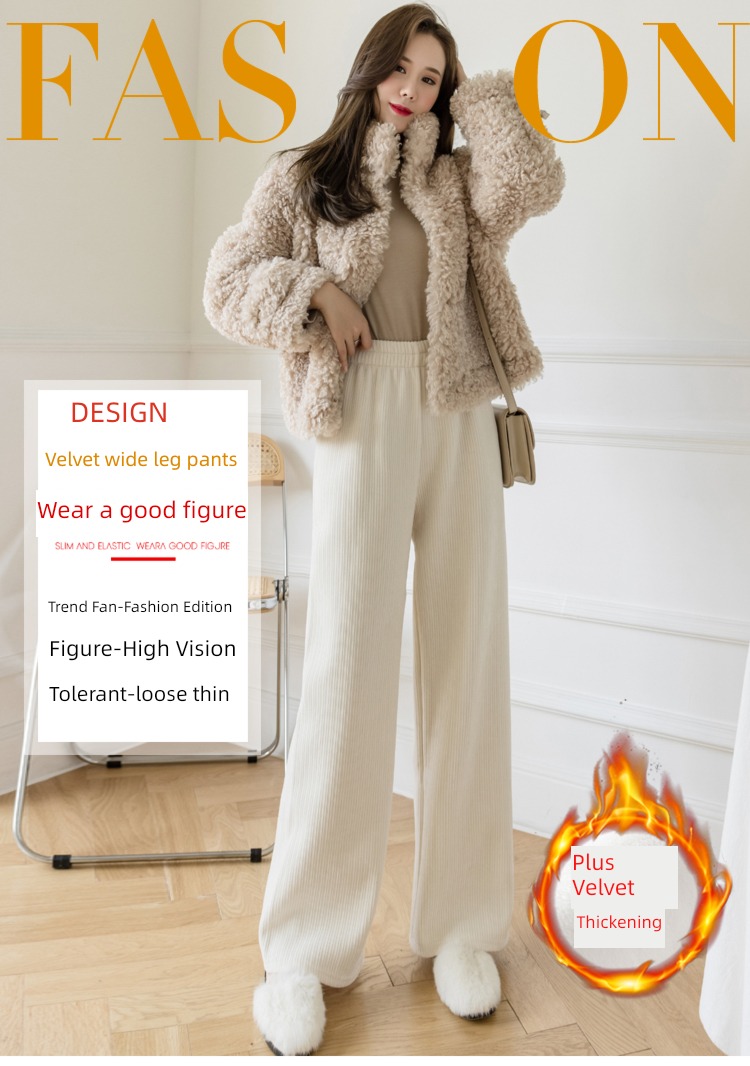 chenille  winter leisure time Women's wear fashion High waist sweatpants
