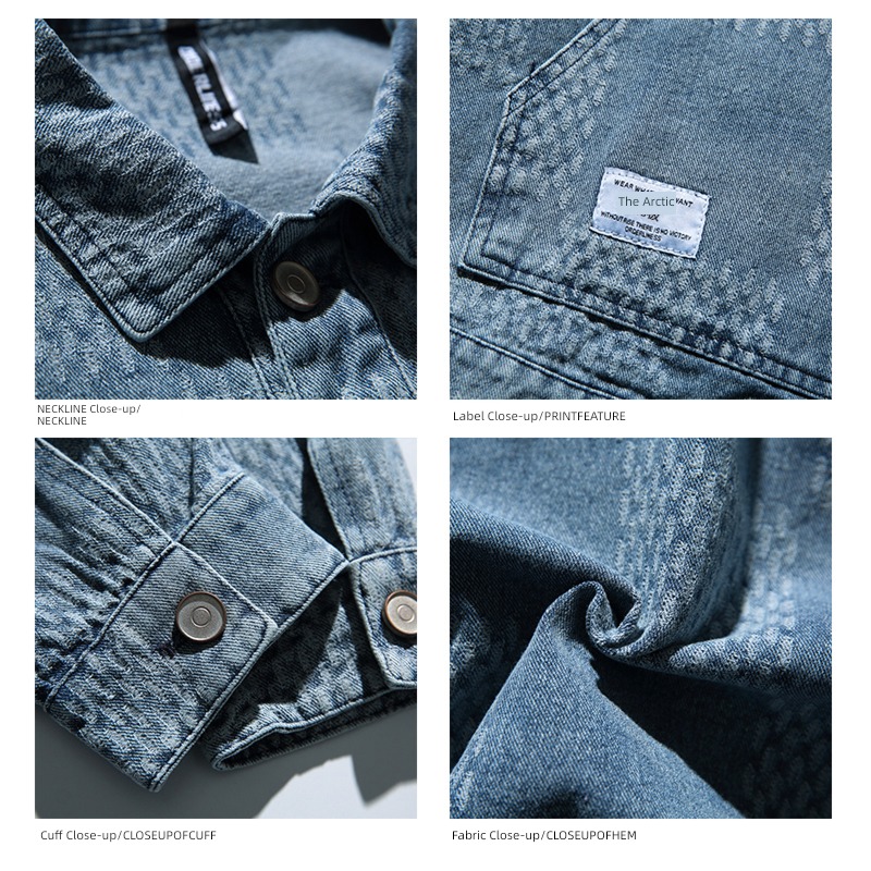 Chaopai spring and autumn easy Ruffian handsome suit cowboy Jacket