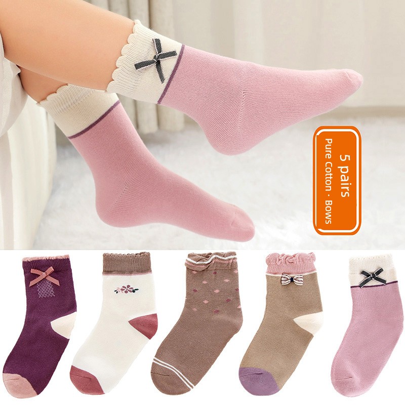 Pure Cotton Spring and Autumn Girl Deodorizing Filter Children's Socks — 3