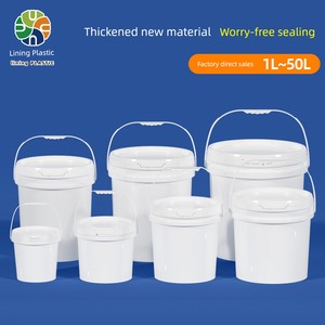 1 Liter 2/5/14/15/20L kg 25 Food Grade Plastic Barrel White Latex Barrel Bactericide Bucket Commercial Jelly Fish Barrel