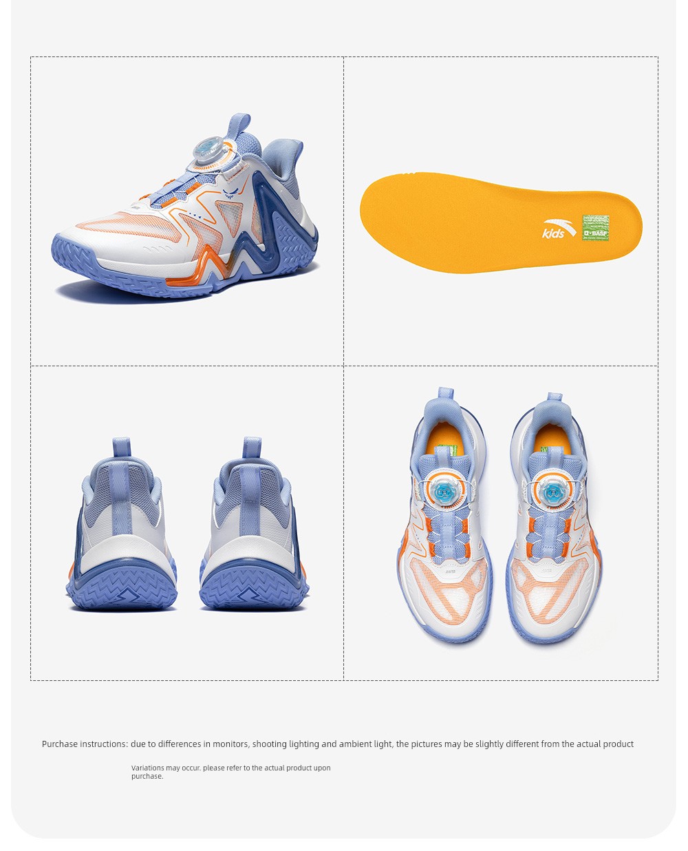 Anta Kids Reverse Scale | Basketball Shoes for Boys, New Professional Youth Model, Official Flagship Store Genuine Sports Shoes — 28