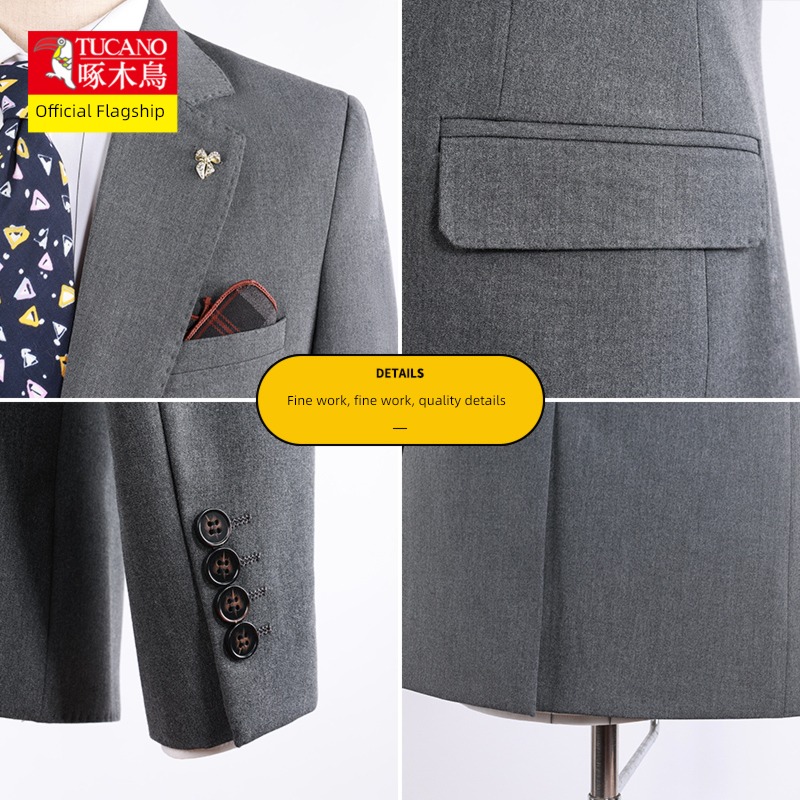 Woodpecker Self-cultivation business affairs groomsman marry man 's suit suit