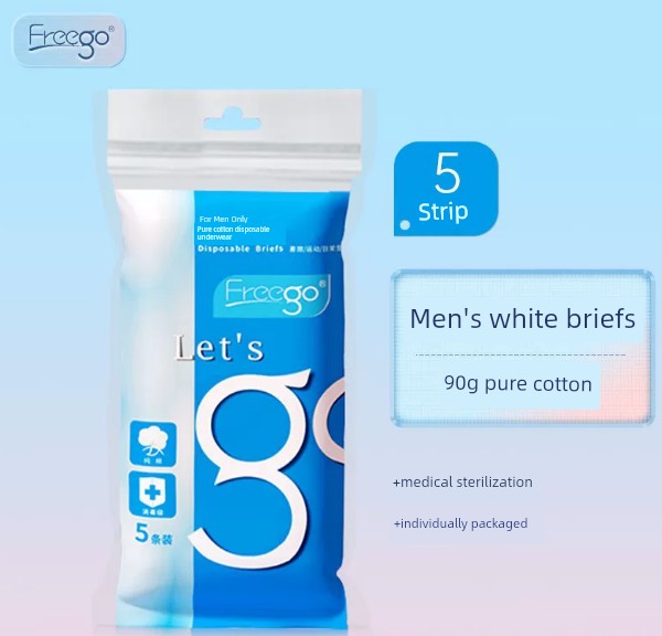 Disposable Underwear for Postpartum Women, Pure Cotton, Postpartum Travel, No-Wash, Daily Use, Men's Boxer Briefs, Sterile, Large Size — 3