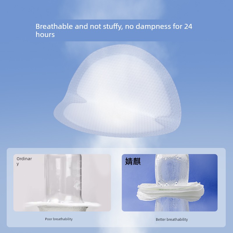 Jq Jingqi Anti-Overflow Breast Pads, Ultra-Thin Disposable Breast Pads during Lactation, Postpartum Breathable Anti-Leakage Breast Pads, Breast Pads — 3