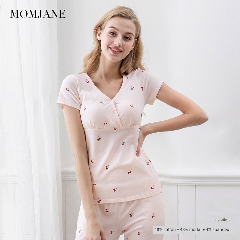 Modal Thin Suit Short Sleeve T-shirt with Chest Pad — 4