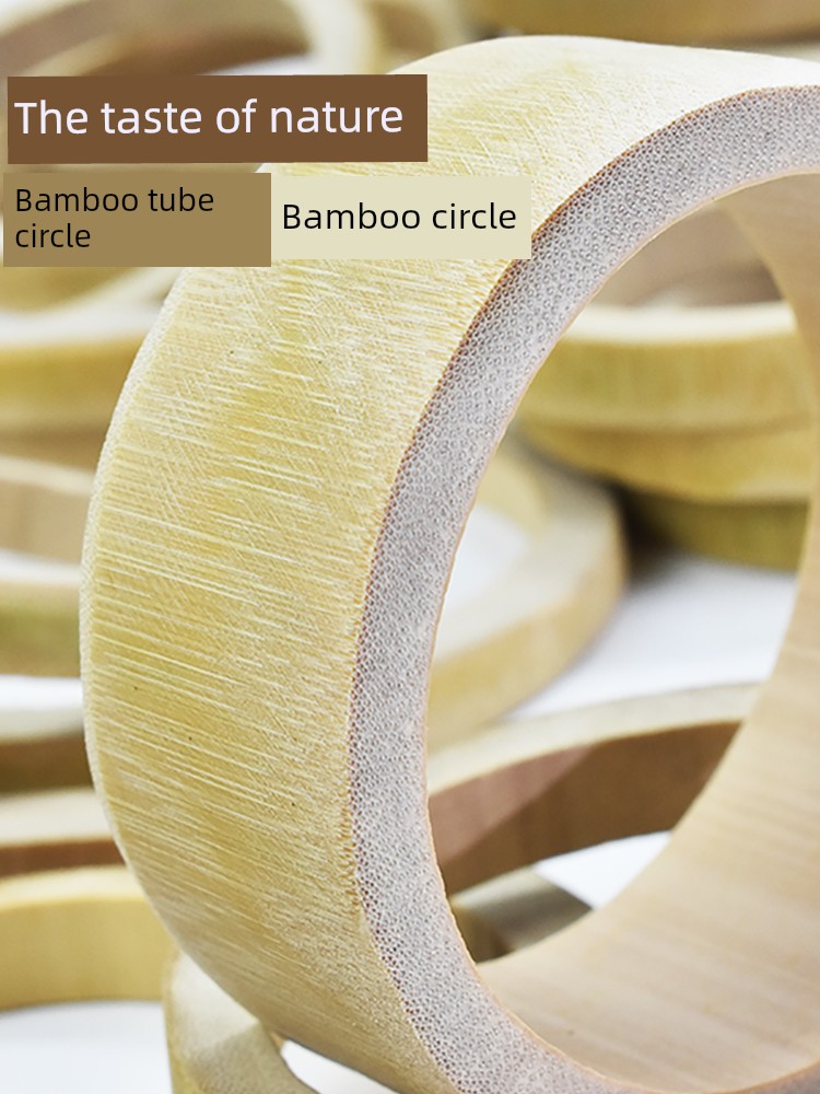 Bamboo Pipe Circle Fresh Natural Bamboo Roll Ring Kids Elementary School Kindergarten Interactive Throwing Throw the Circle Bamboo Pipe Circle