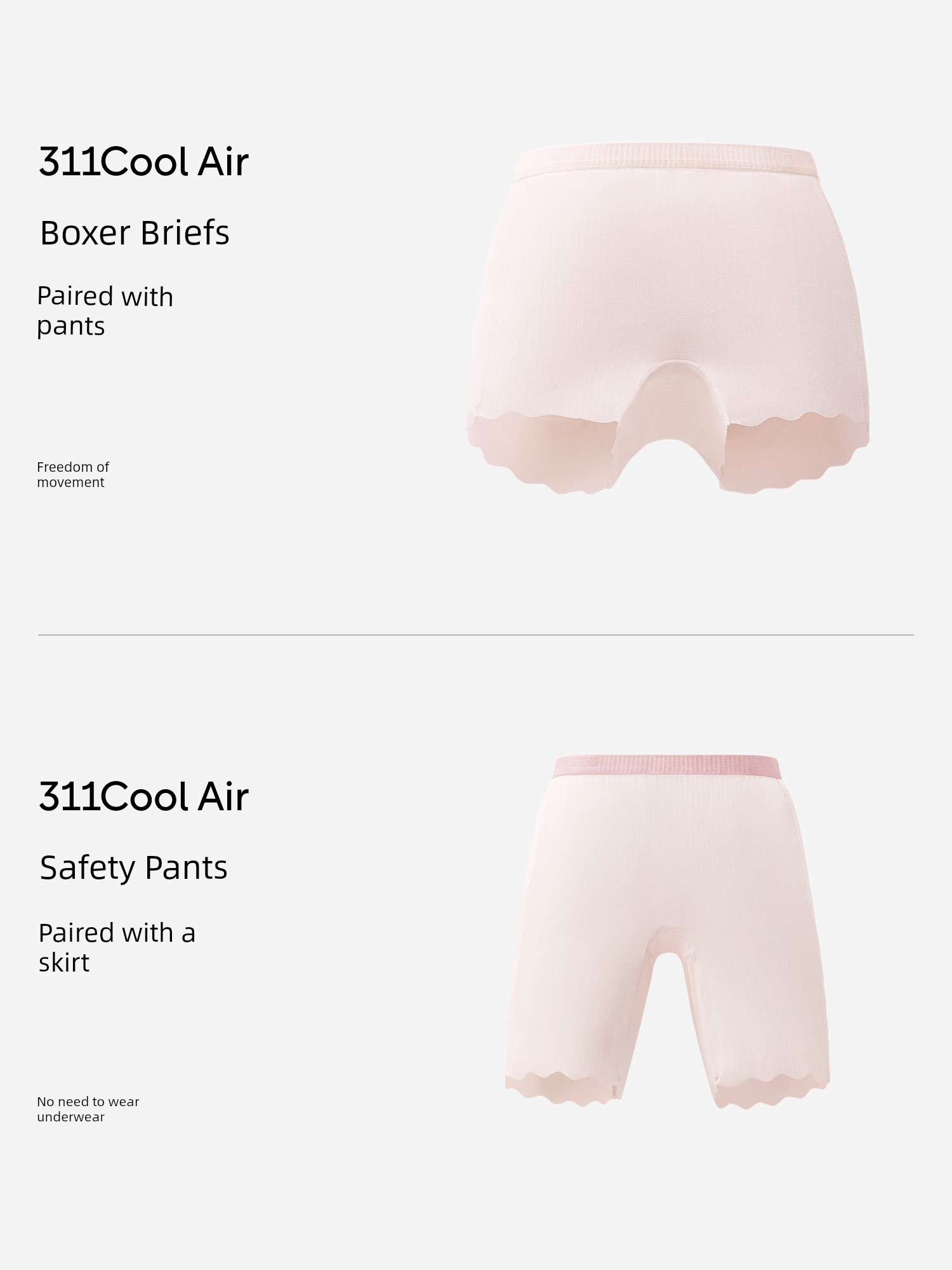 3 Pieces | Jiao Nei Xiao Liangpi 311 Coolair Girls' Underwear Children's Safety Shorts Breathable Quick-Drying Two-In-One