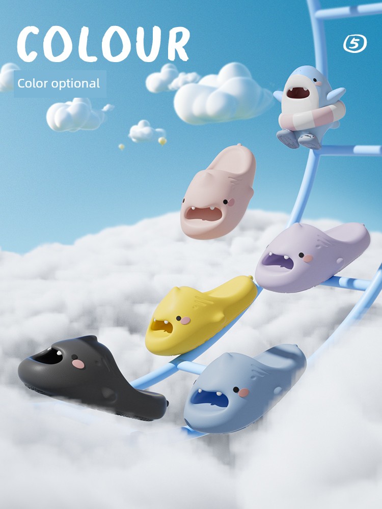 Latetime Little Cute Shark Kidsren's Slippers for Boys Summer Indoor Non-Slip Cute Cartoon Baby Slippers for Girls — 5