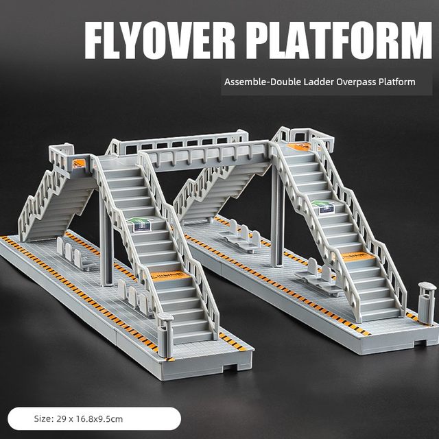 Fuxing EMU model high-speed rail toy train track platform overpass