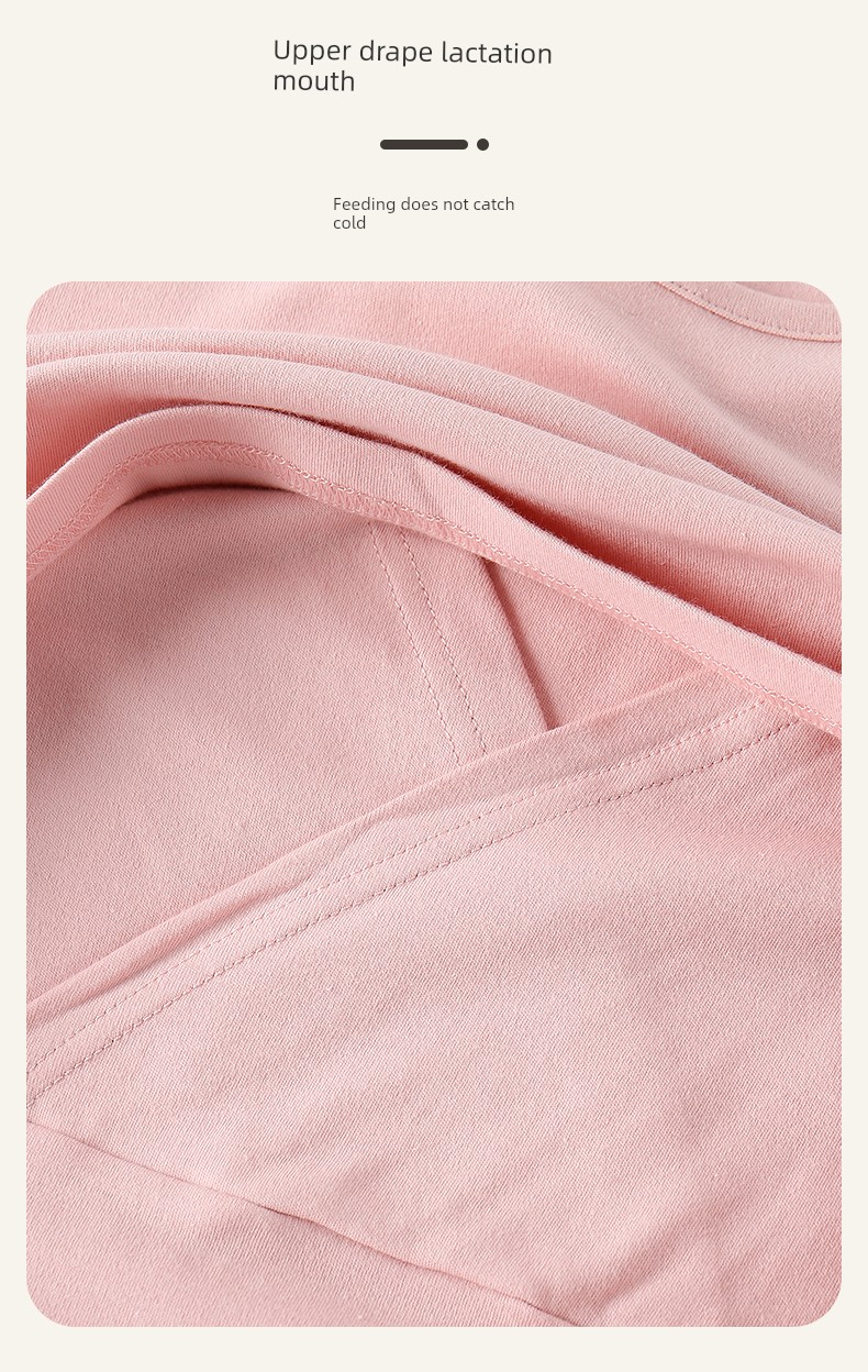 Maternity Autumn Clothes Set, Pure Cotton Sweater, Autumn and Winter Thermal Underwear, Nursing Pajamas, Postpartum Clothing, Loungewear — 16