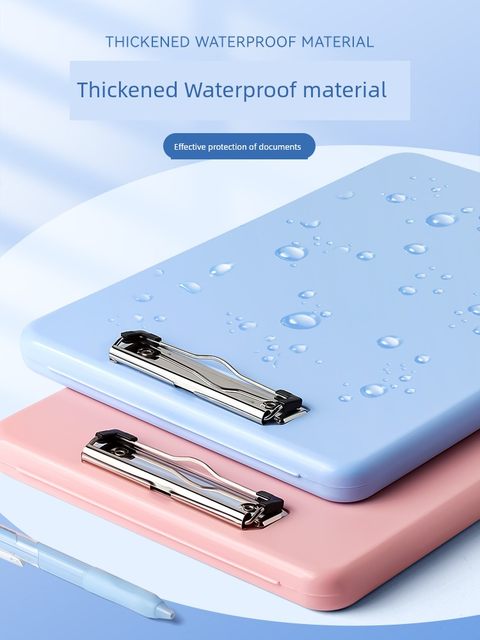 A4 board clip storage box folder writing pad board for primary school students special board clip test paper storage and sorting tool large capacity plastic file box file information box office supplies document sorting