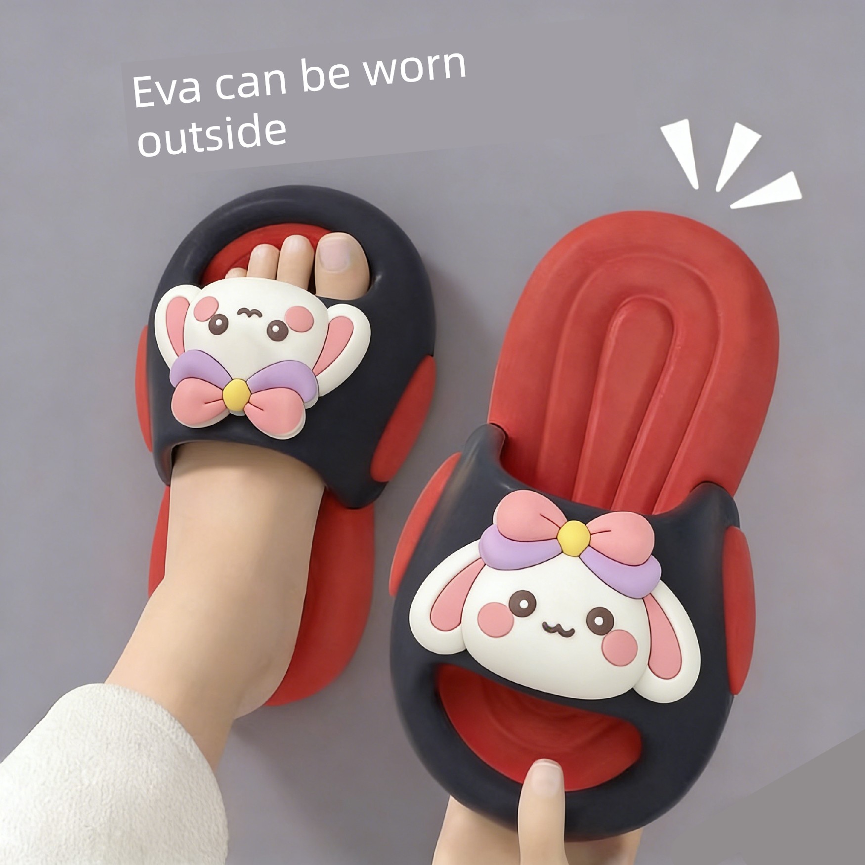New Style Girls' Rabbit Slippers, Soft-Soled, Non-Slip, Suitable for Home and Outdoor Wear, Cute Summer Princess Slide Sandals — 4