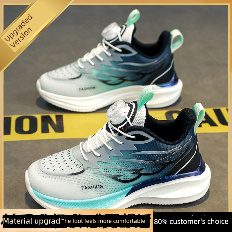 Children's Shoes, Boys' Autum Sports Shoes, Breathable Soft-Soled Light Running Shoes, 2026 New Model, Medium and Large Kidsren's Mesh Kidsren's White Shoes — 8