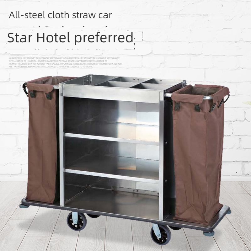hotel Linen cart hotel Work car Guest Room clean Service car bilateral thickening stainless steel Storage car wheelbarrow