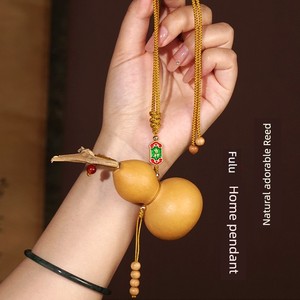 Door-to-Door Natural Bottle Gourd Pendant Mascot Qing Dynasty Five Emperors' Coins Door-to-Door Bedroom Balcony Living R