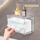 Light luxury face towel storage box tissue box wall-mounted kitchen bathroom toilet bathroom upside down drawer box transparent