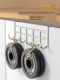 Wardrobe hook student dormitory storage artifact door rear storage rack bedside hat without punching key school bag rack