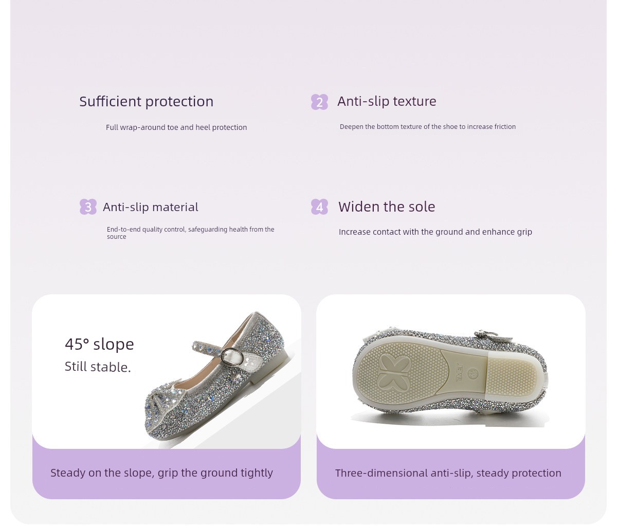 Babudou Genuine Leather Girls' Shoes Princess Crystal Shoes 2026 New Spring and Autumn Children's Soft-Soled Girls' Leather Shoes — 10